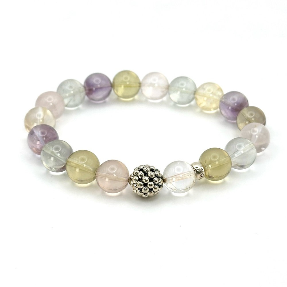 Lagos Natural Gemstones Silver Station Bead Bracelet